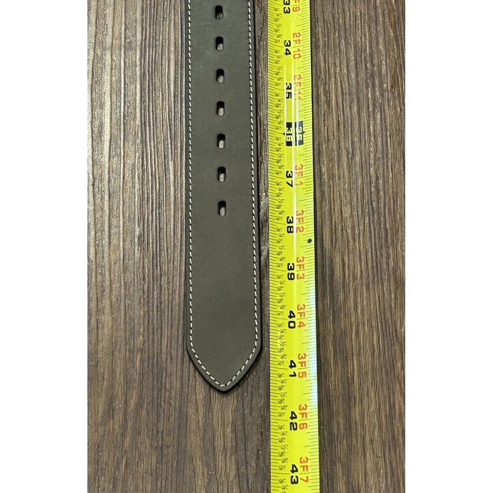 G-Bar-D Men's Diamond Concho Leather Belt Dark Brown Size 32/34 New - Picture 4 of 5